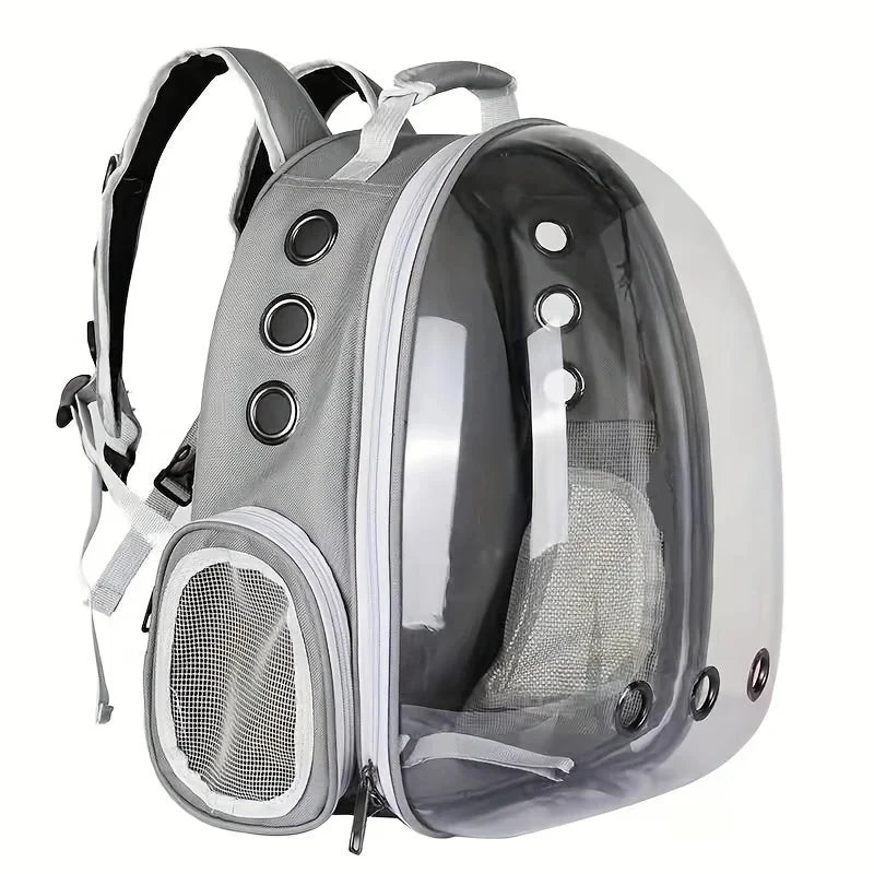 Cat Backpack Carrier – Transparent Panoramic View Pet Travel Bag, Breathable & Lightweight Shoulder Backpack for Medium Cats