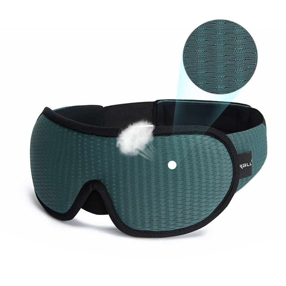 3D Contoured Sleep Mask – Light-Blocking Memory Foam Eye Shade for Deep, Comfortable Rest