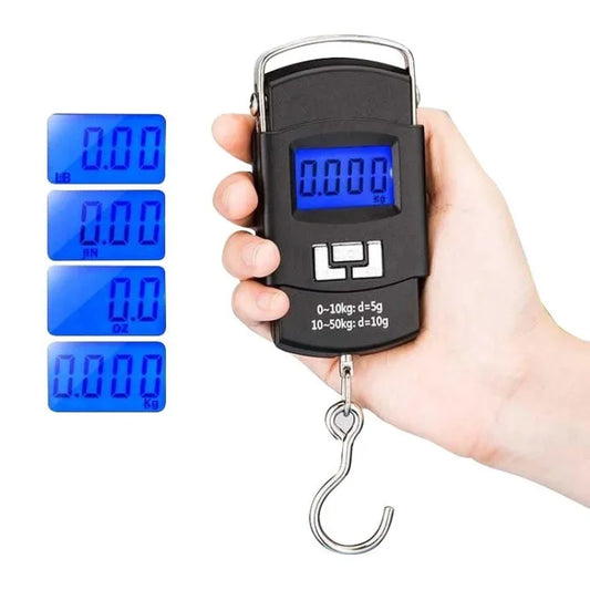 55kg/10g Digital Hanging Scale – Portable Electronic Hook Scale with LED Display and Multi-Unit Conversion