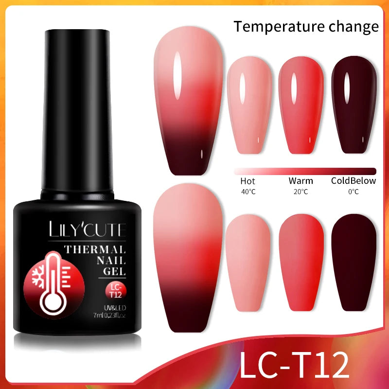 7ml Thermal Color-Changing Gel Nail Polish – Temperature Reactive Vernis with Matte & Bright Effect