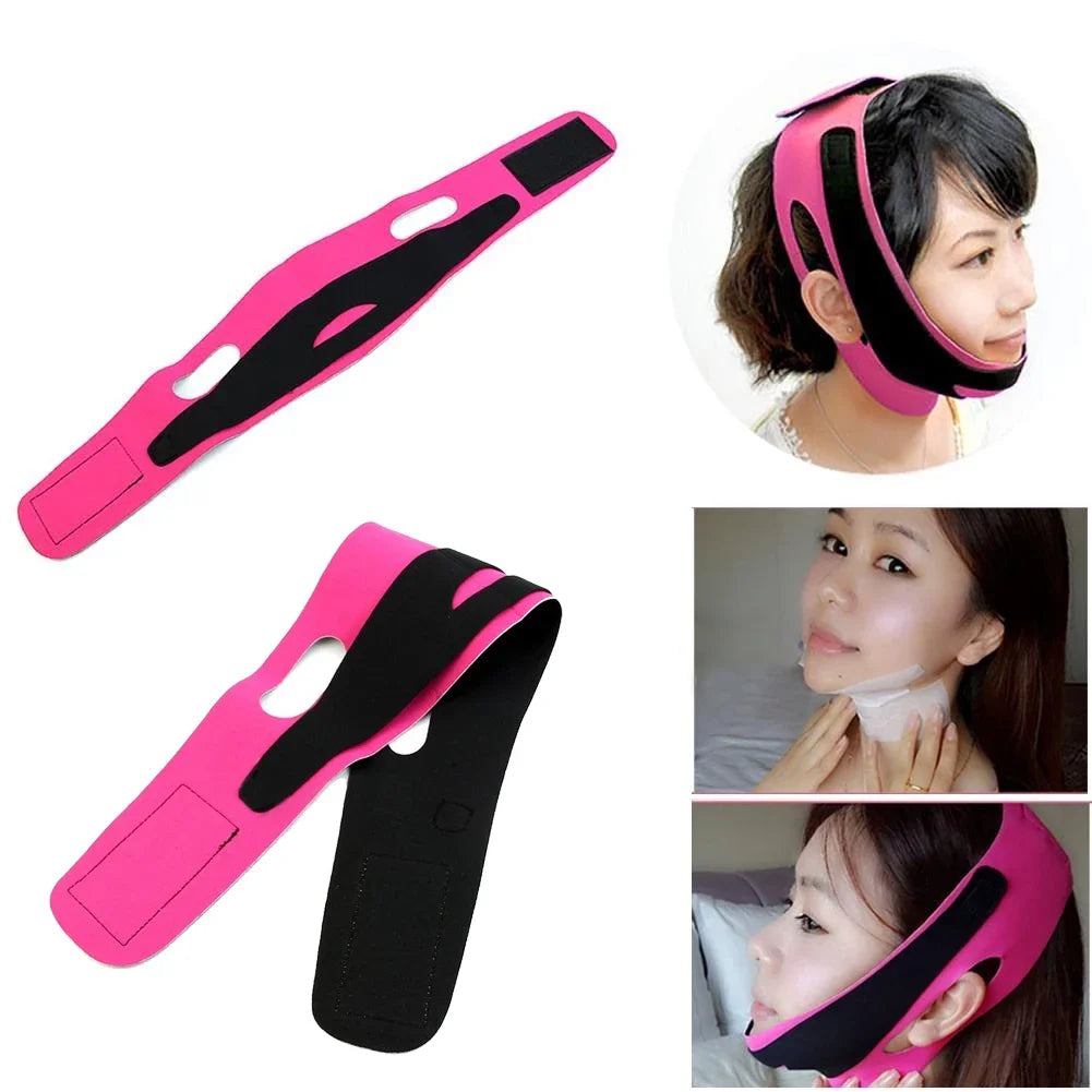 V-Shaped Face Lift Bandage – Slimming Chin Strap for Double Chin Reduction & Jawline Support