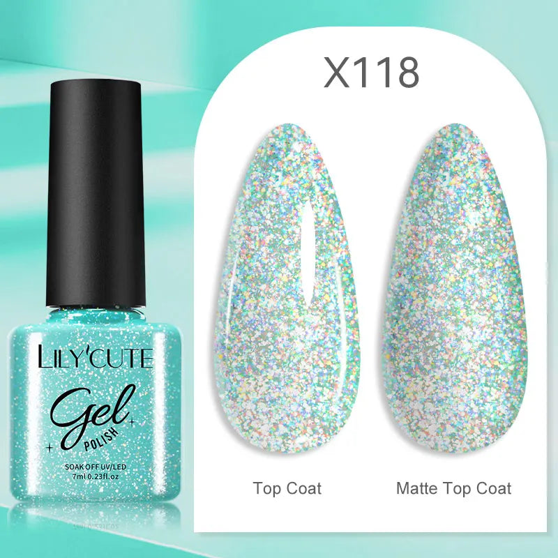 7ml Nail Gel Polish – 125 Solid Colors, Soak-Off UV LED Semi-Permanent Gel for Manicure