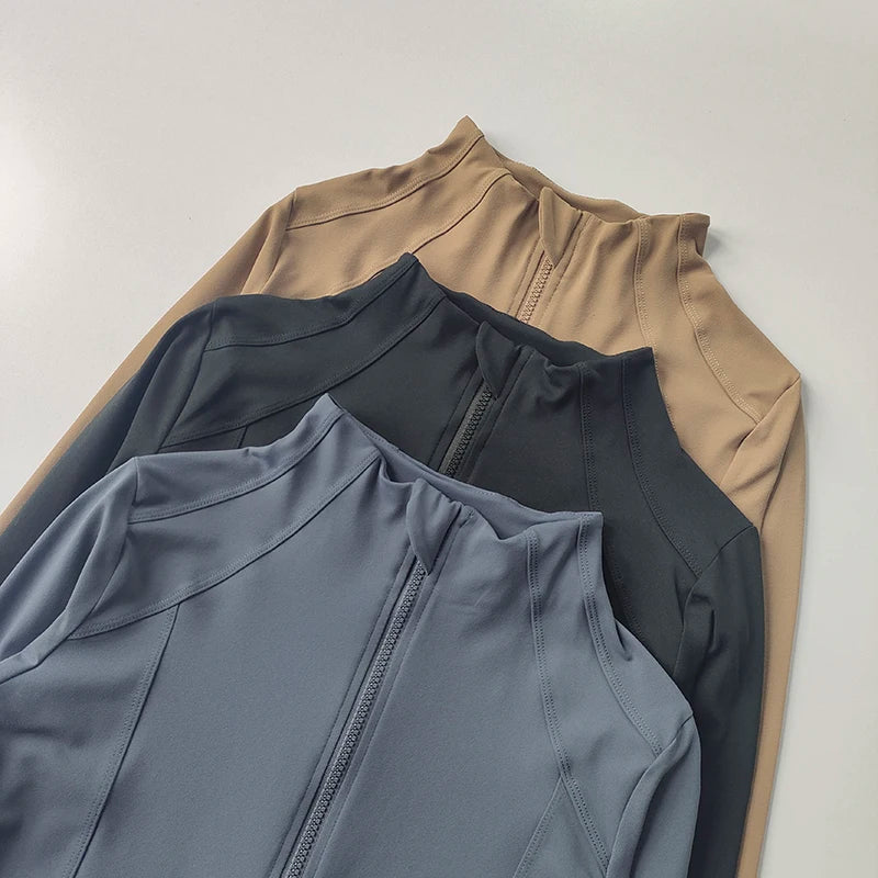 Women's Slim Fit Long Sleeve Sports Crop Top – Fast-Drying Yoga & Running Shirt