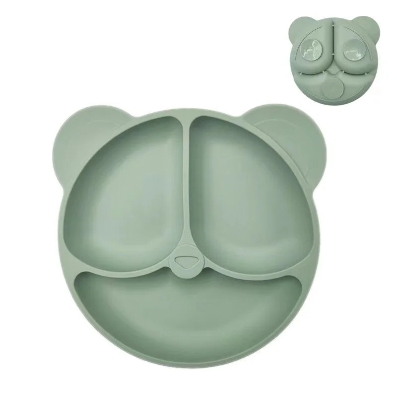 Baby Silicone Suction Plate – Smile Face Cartoon Toddler Tableware for Safe & Fun Feeding