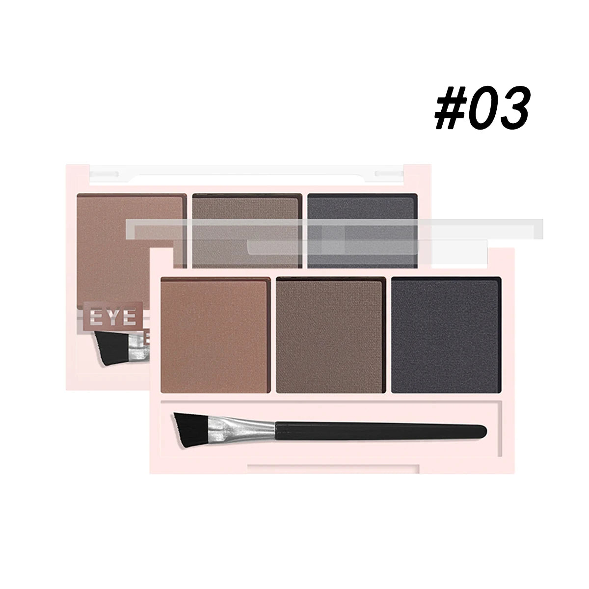 3-Color Brow Powder Set with Brush – Long-Lasting, Natural Definition for Fuller, Sculpted Brows
