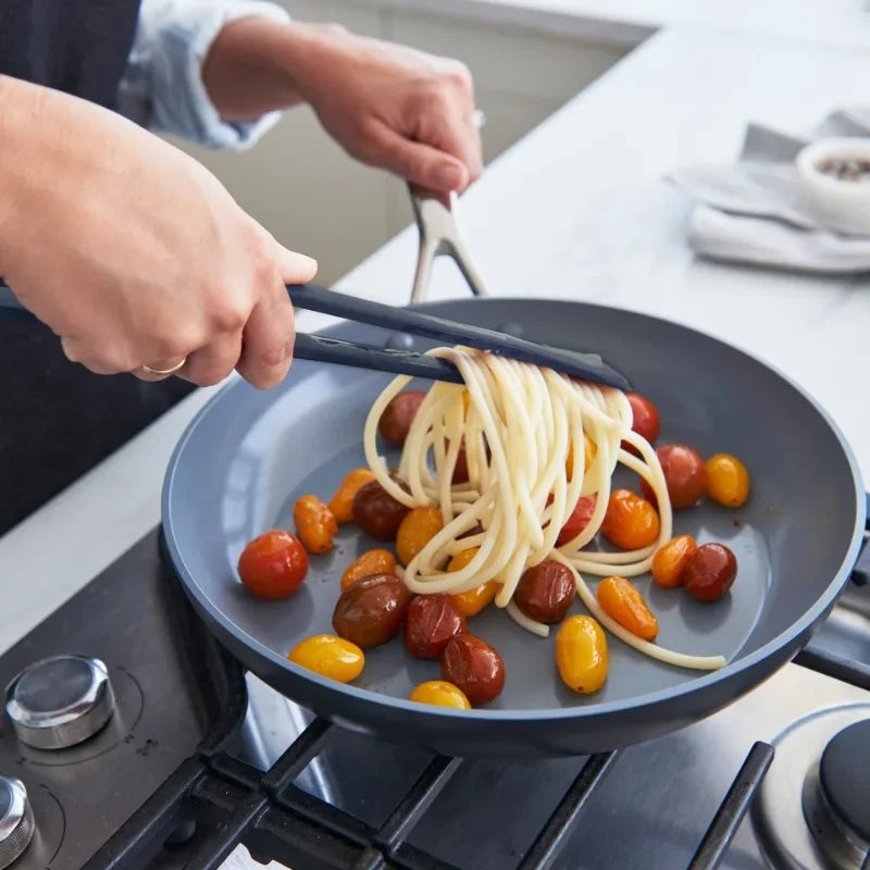 2-in-1 Nylon Grip Flip Tongs – Silicone Spatula Tongs for Eggs, Pancakes, Steak & Fried Foods