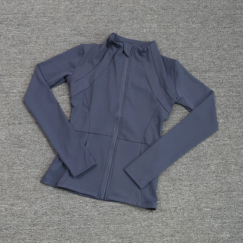 Women's Quick-Drying Sports Jacket – Breathable Zip-Up Yoga Running Fitness Top