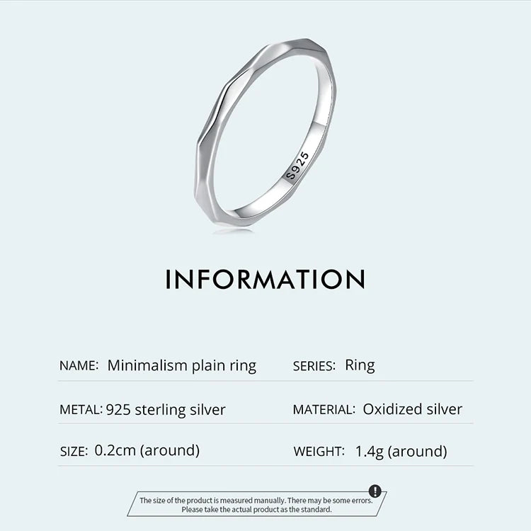 925 Sterling Silver Minimalist Stackable Eternity Ring – Simple Round Band for Women