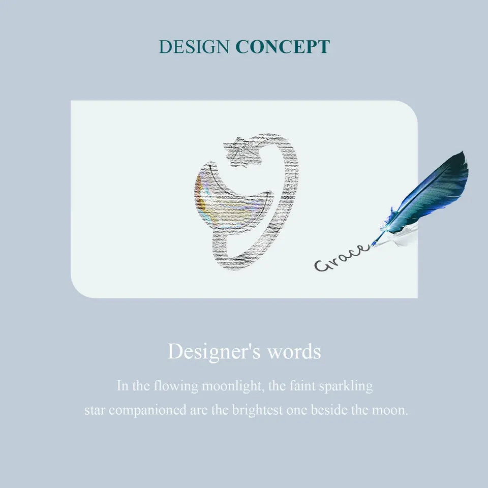 Sterling Silver Adjustable Moon and Star Ring – 925 Silver Cocktail Jewelry for Women