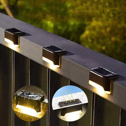 Solar LED Deck Lights – Waterproof Outdoor Step Lamps for Patio, Garden, and Stairs (1/4/8/12 pcs)