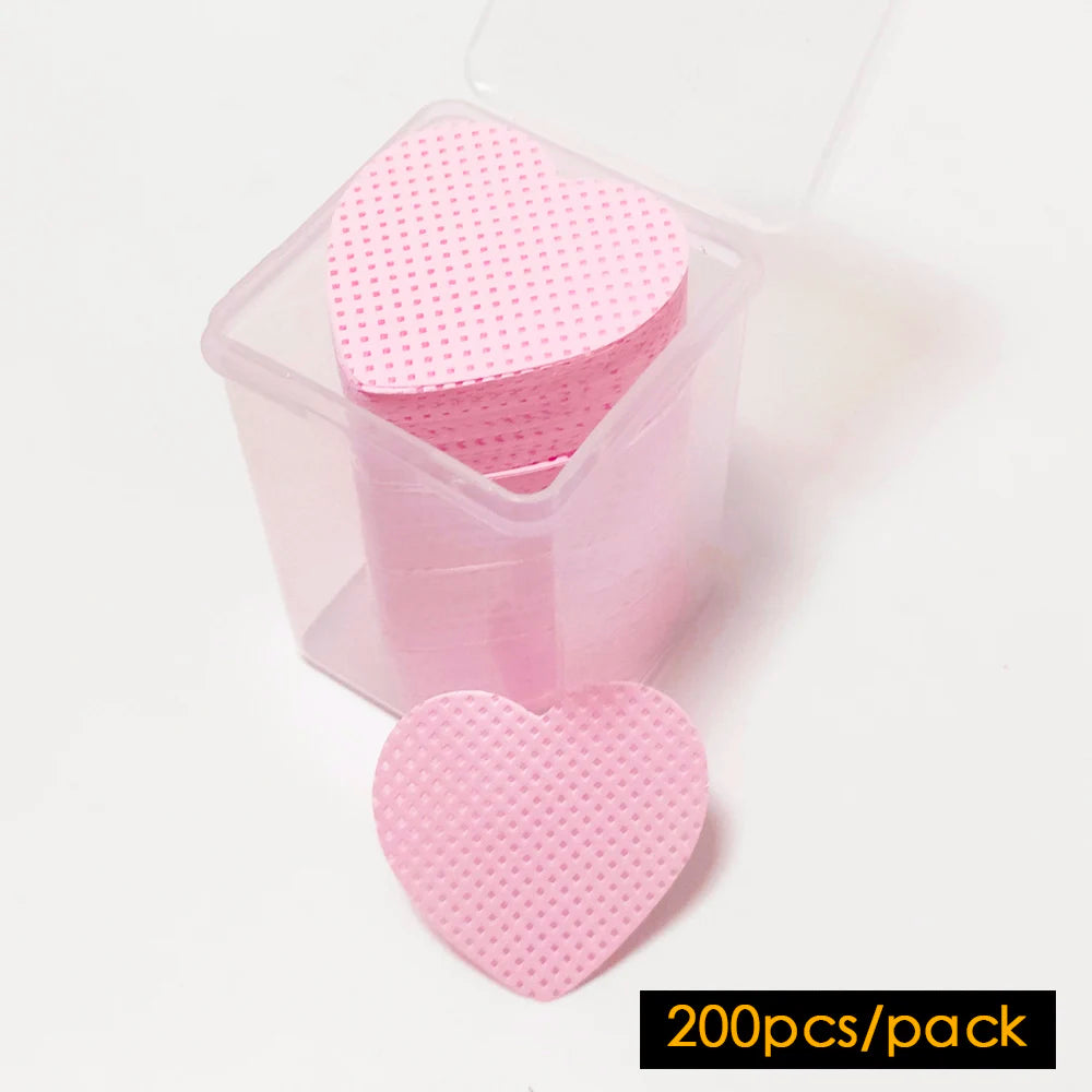 200 Pcs Lint-Free Nail Wipes – Non-Woven Nail Polish Remover Pads for Gel Cleaning, Eyelash Extension & Salon Use
