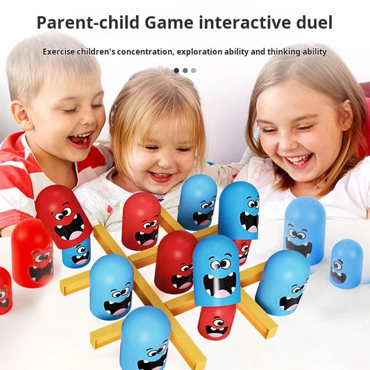 Tic Tac Toe Nesting Doll Game – Interactive Logic Toy for Kids and Family Fun