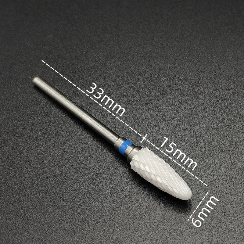 Ceramic Nail Drill Bit – 3/32" Carbide Milling Cutter for Electric Nail Drill, Manicure, Pedicure & Callus Care