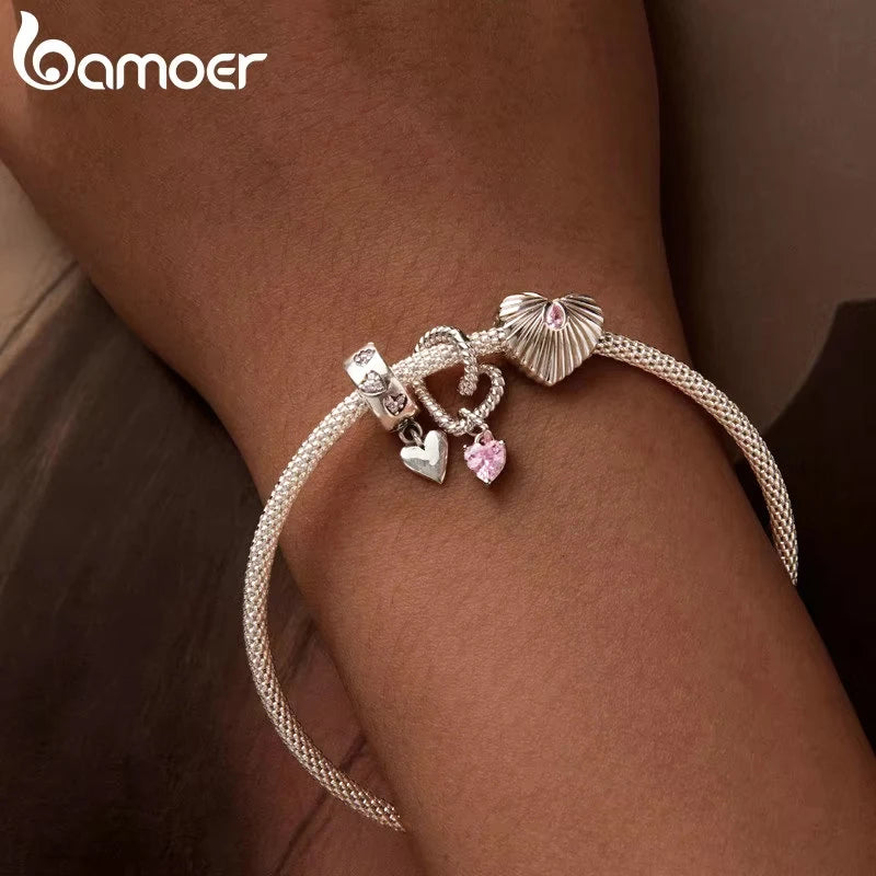 Sterling Silver Spiritual Heart Infinity Charm Bead – Fits Charm Bracelets, Lucky Symbol Jewelry for Women