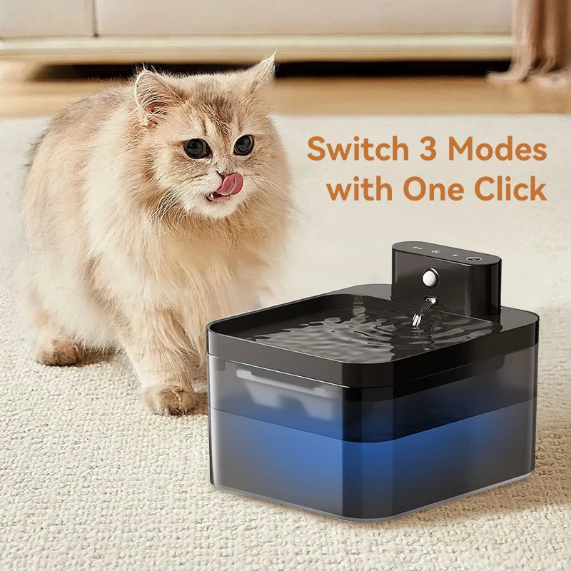 Wireless Automatic Pet Water Fountain – 2600mAh Battery-Operated Smart Water Dispenser with Infrared Sensor for Cats & Dogs