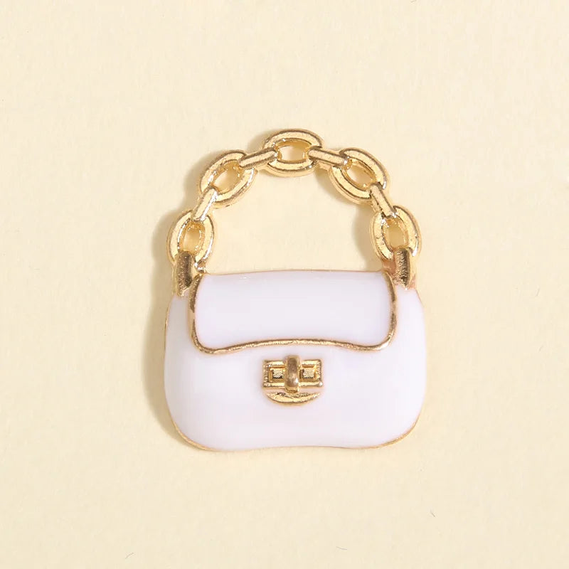10pcs Colorful Enamel Handbag Charms – Cute Cartoon Purse Pendants for DIY Jewelry, Keychains & Necklaces