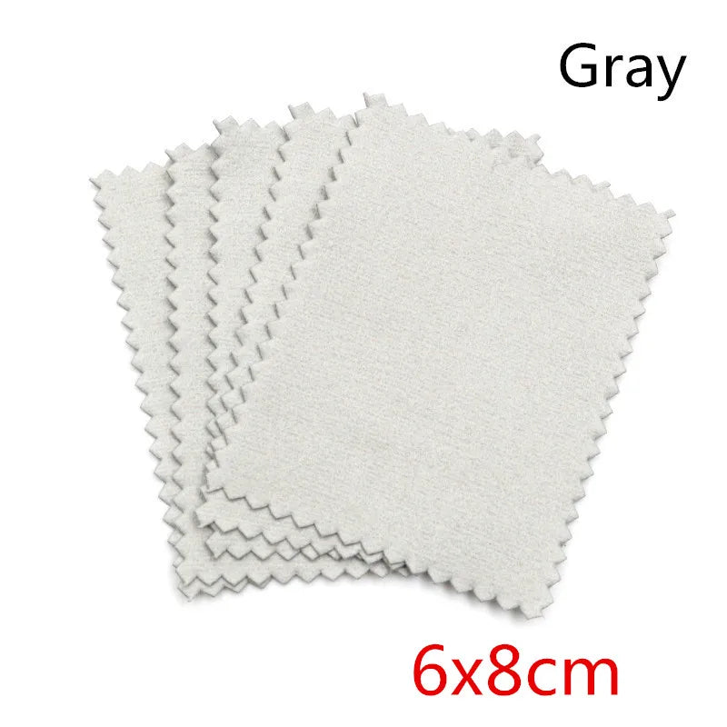 10pcs Silver Polishing Cloths – Soft Jewelry Cleaning Wipes for Silver, Gold, and Metal Accessories