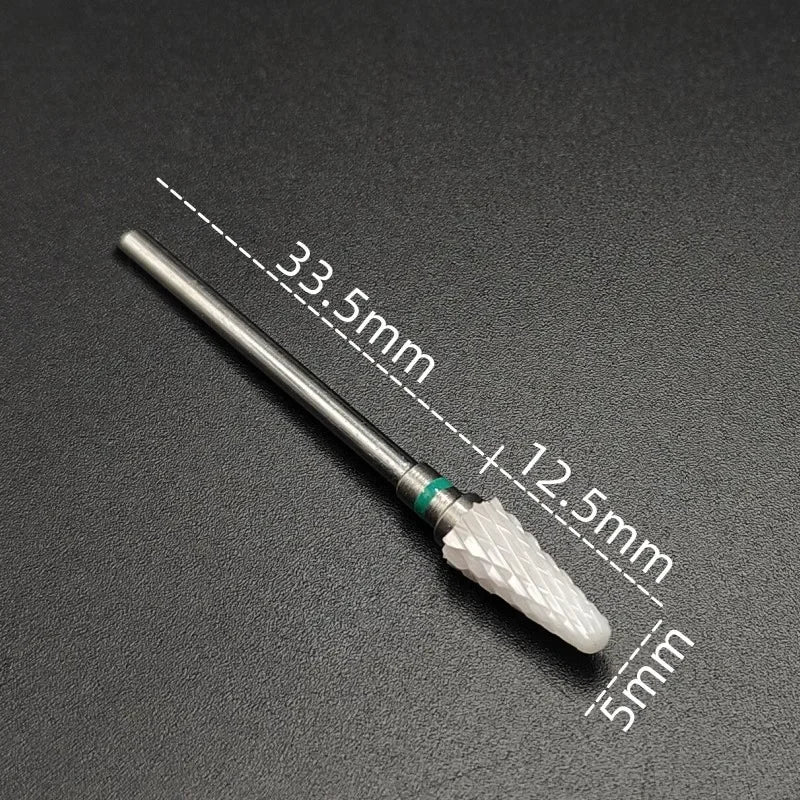 Ceramic Nail Drill Bit – 3/32" Carbide Milling Cutter for Electric Nail Drill, Manicure, Pedicure & Callus Care