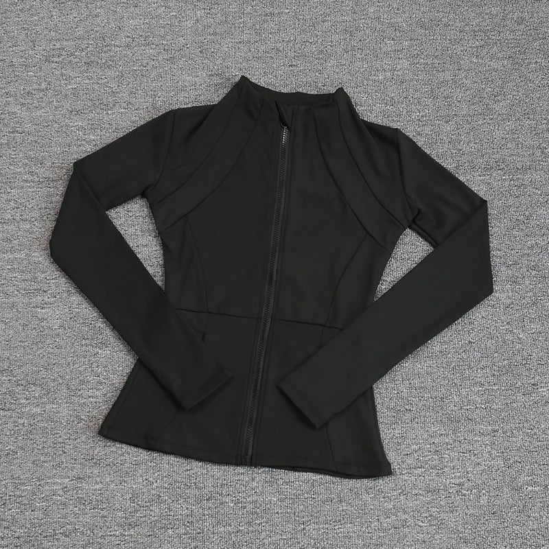 Women's Quick-Drying Sports Jacket – Breathable Zip-Up Yoga Running Fitness Top