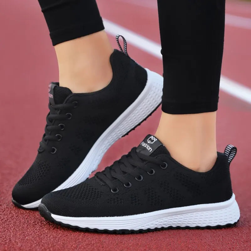 Women’s Lightweight Running Shoes – Breathable Lace-Up Sneakers with EVA Cushion, Comfortable Stability Trainers for Jogging, Tennis & Daily Wear