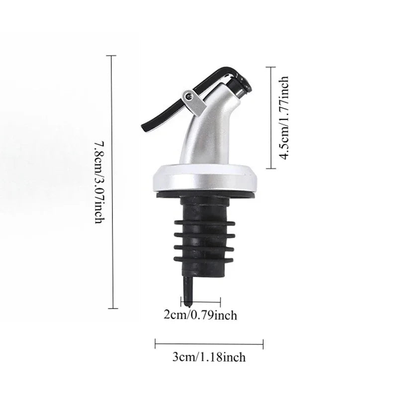 5/10pcs Leakproof Oil Bottle Stopper Nozzles – Silicone Rubber Pour Spouts for Wine, Vinegar, and Seasoning Bottles