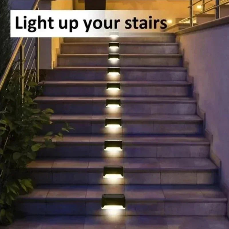 Solar LED Deck Lights – Waterproof Outdoor Step Lamps for Patio, Garden, and Stairs (1/4/8/12 pcs)