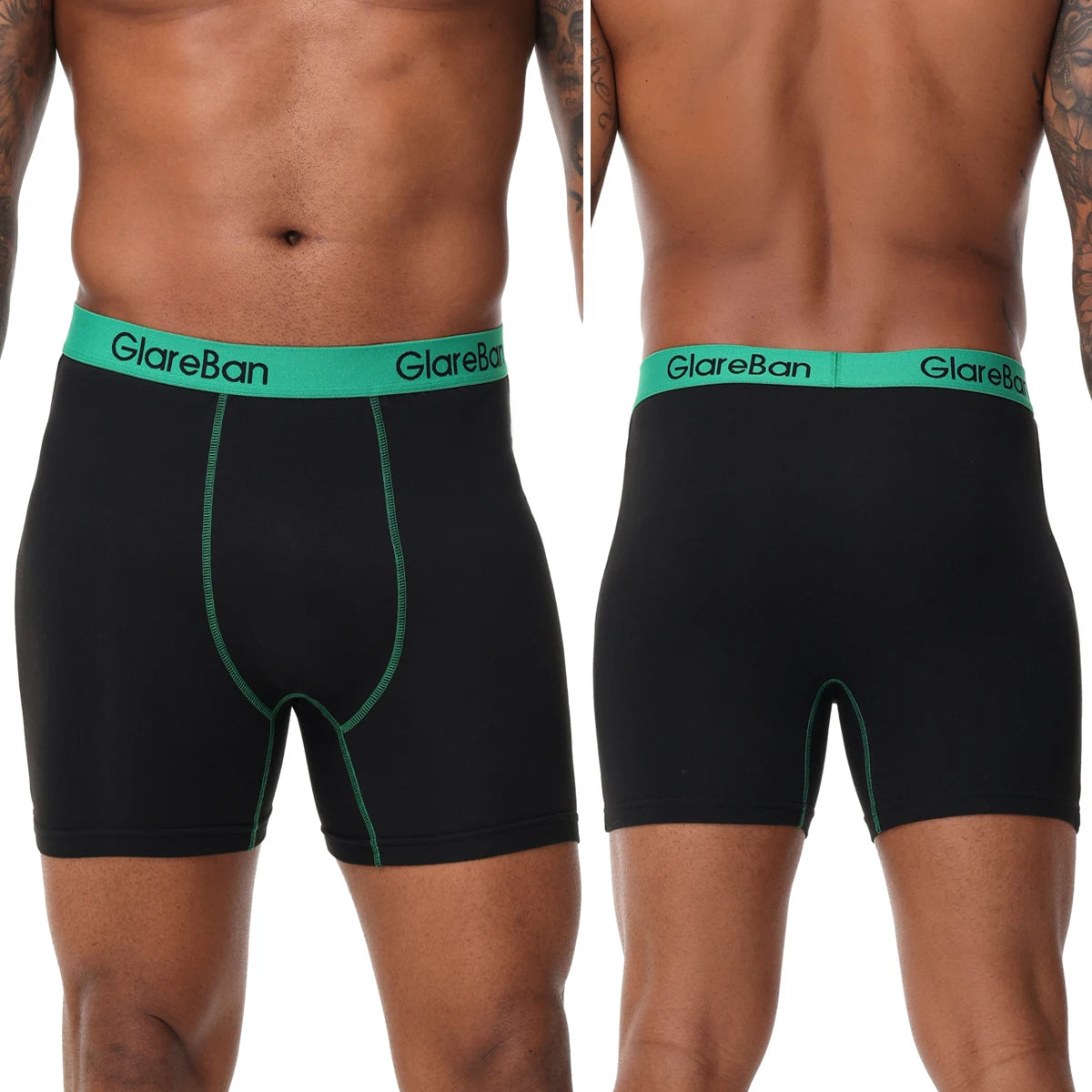 5-Pack Men's Mid-Length Boxer Shorts – Soft Stretch Polyester Briefs-Style Underwear (S–XXL)