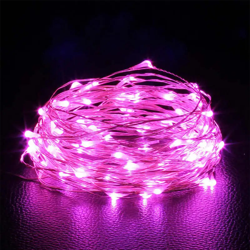 Battery-Powered LED Fairy String Lights – Copper Wire Decorative Lights for Bedroom, Garden, Party, and Wedding