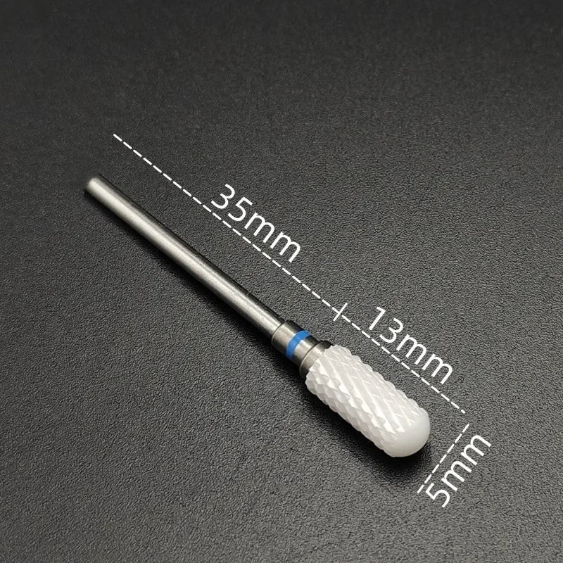 Ceramic Nail Drill Bit – 3/32" Carbide Milling Cutter for Electric Nail Drill, Manicure, Pedicure & Callus Care