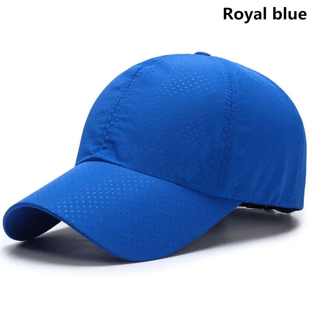 Unisex Quick-Drying Mesh Baseball Cap – Breathable Sun Protection Hat for Summer Travel and Sports