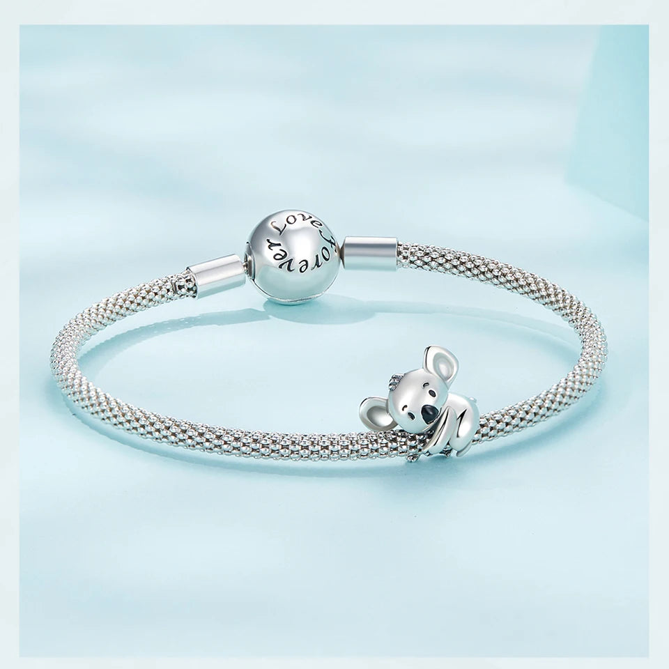 Sterling Silver Dog Charm Bead – Poodle & Dachshund Pendant for Charm Bracelets, DIY Jewelry for Women