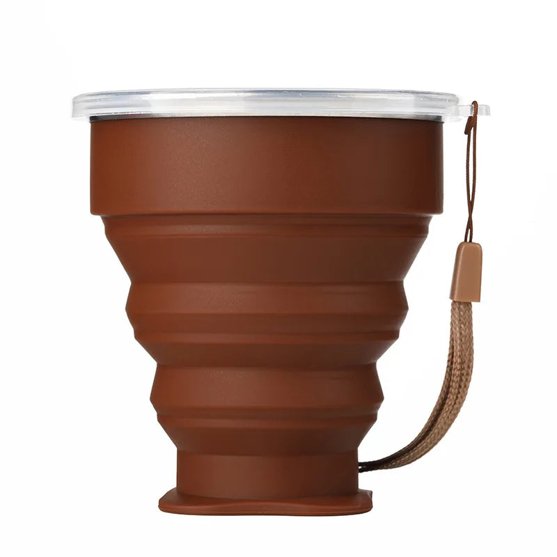 Collapsible Silicone Travel Cup – BPA-Free Foldable Coffee & Water Cup for Outdoor Use