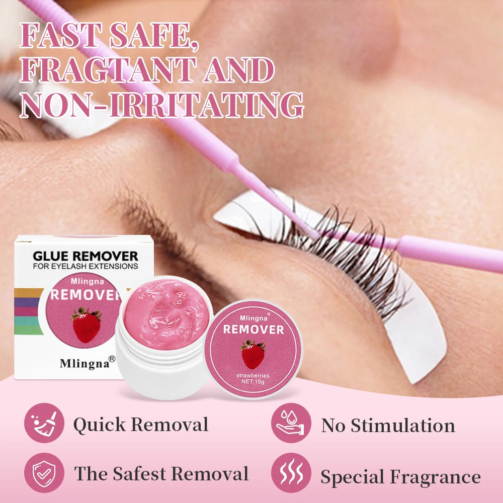 15g Eyelash Extension Glue Remover Cream – Professional Korean Lash Adhesive Dissolver