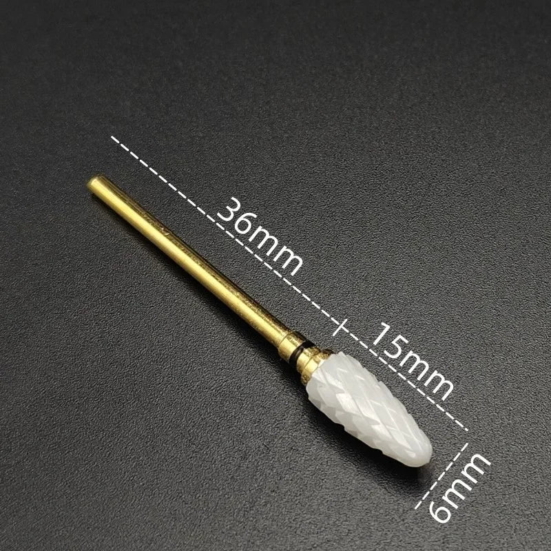 Ceramic Nail Drill Bit – 3/32" Carbide Milling Cutter for Electric Nail Drill, Manicure, Pedicure & Callus Care