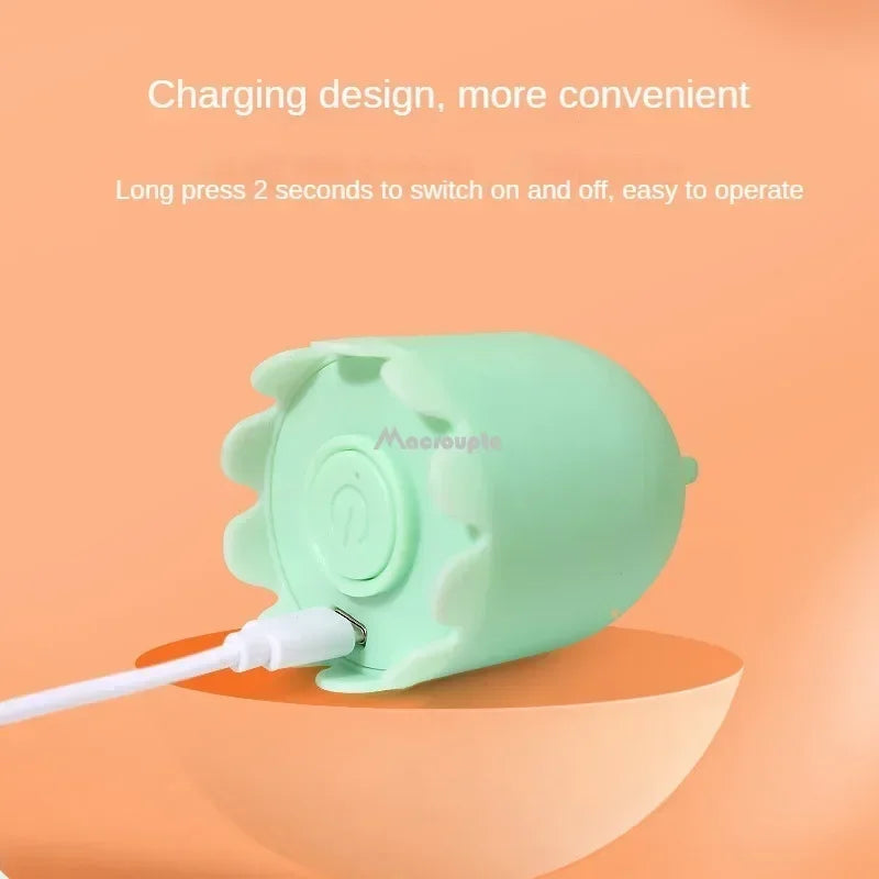 USB Rechargeable Interactive Cat Toy – Smart Rolling Ball with Rotating Tail for Automatic Play and Kitten Teasing