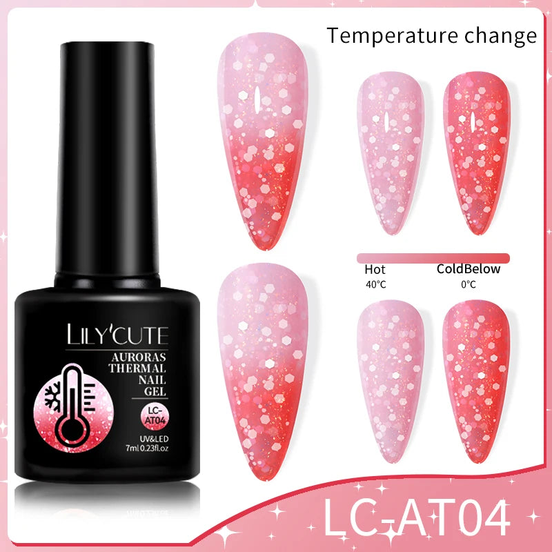 7ml Thermal Color-Changing Gel Nail Polish – Temperature Reactive Vernis with Matte & Bright Effect