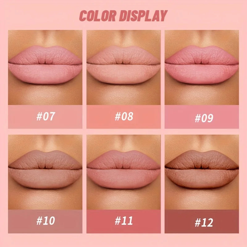 Color Matte Velvet Nude Lipstick – Long-Lasting Waterproof Moisturizing Lip Makeup