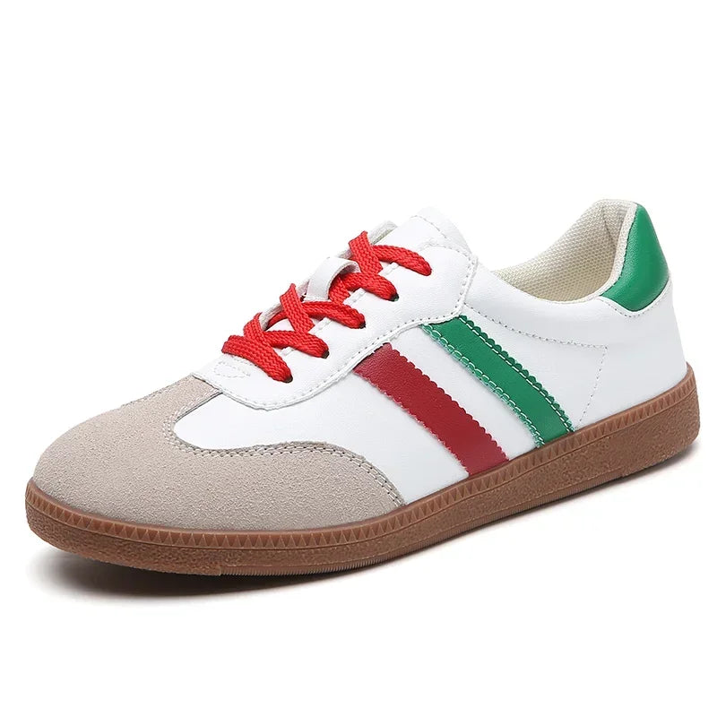 Women’s White Fashion Platform Sneakers – Casual Vulcanized Comfort Shoes for Spring 2024 Trendy Everyday Wear