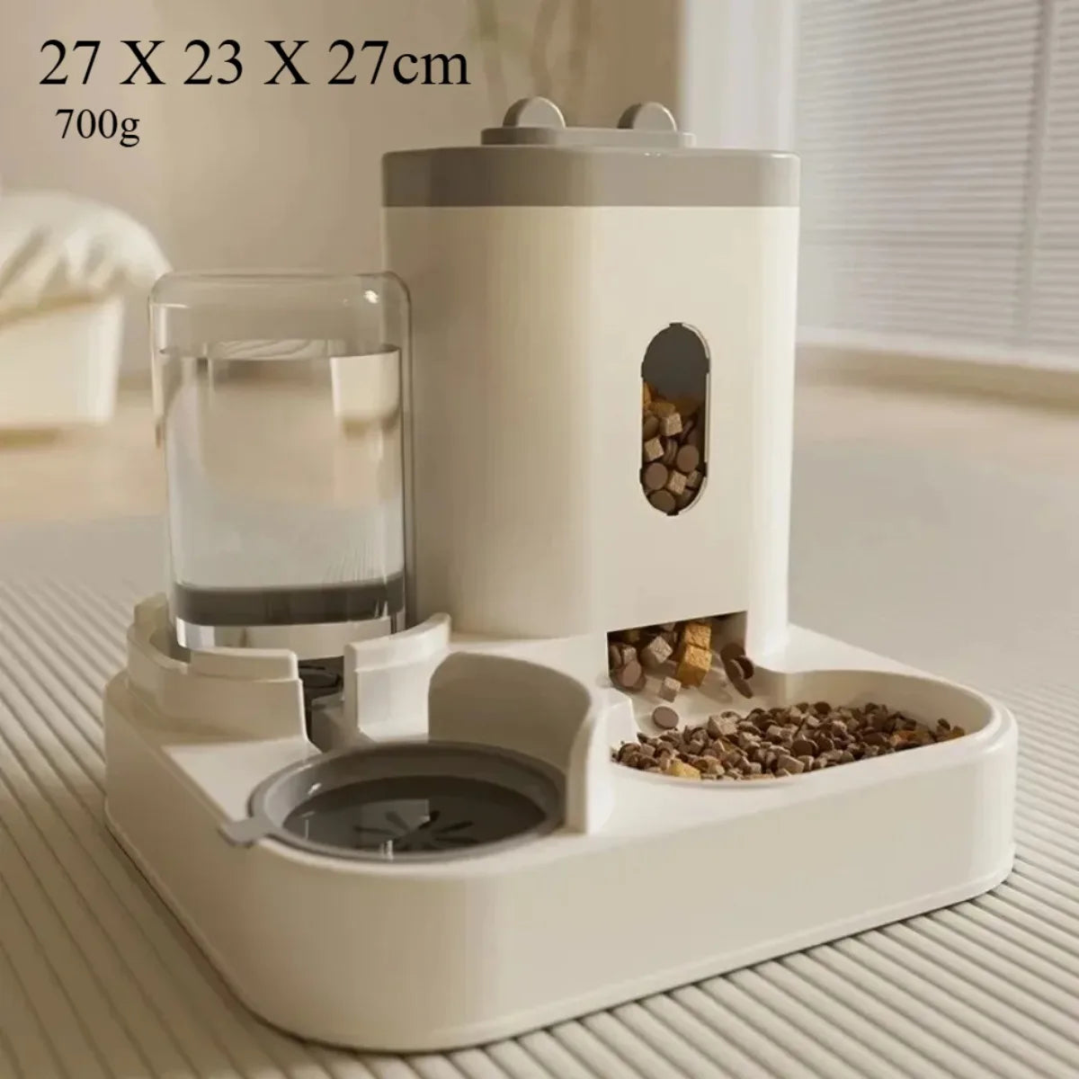 Automatic Pet Feeder with Water Fountain – Large Capacity Raised Food Bowl for Cats and Dogs