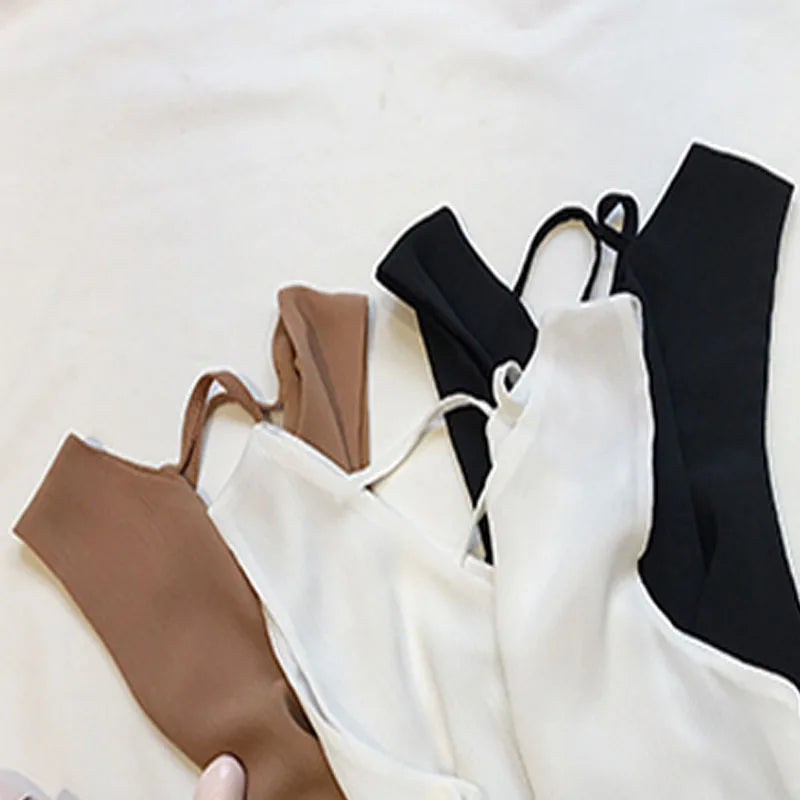 Chiffon V-Neck Sleeveless Blouse – Women's Loose Fit Summer Top in Solid Colors