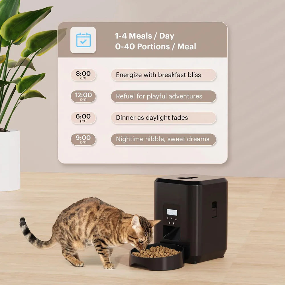 Smart Automatic Pet Feeder with LCD Display – Timed Cat & Dog Food Dispenser, 2L Capacity