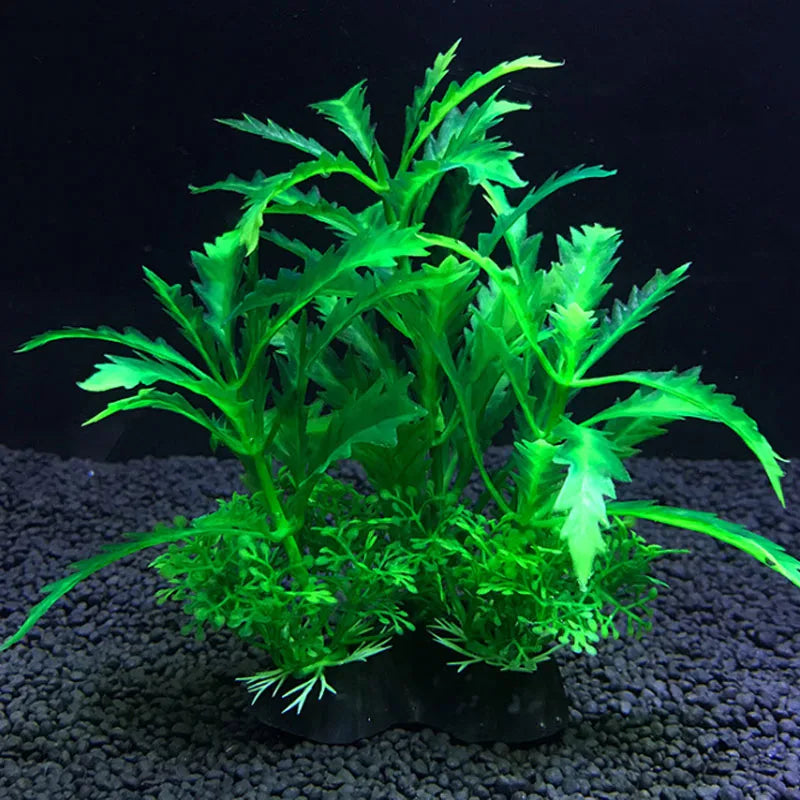 Artificial Aquarium Plants Set – 12-Style Plastic Aquatic Weeds and Grass Decorations for Fish Tank Landscaping (14cm Height)