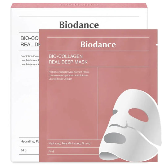 BIODANCE Bio-Collagen Deep Hydration Overnight Masks – 4-Pack Hydrogel Sheet for Moisture, Pore Care & Elasticity