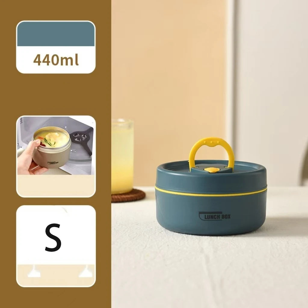 Stackable Stainless Steel Insulated Bento Lunch Box – Leakproof & Microwavable Food Container with Separate Layers