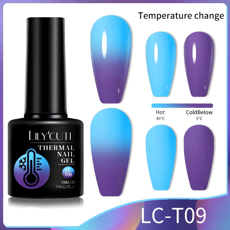 7ml Thermal Color-Changing Gel Nail Polish – Temperature Reactive Vernis with Matte & Bright Effect
