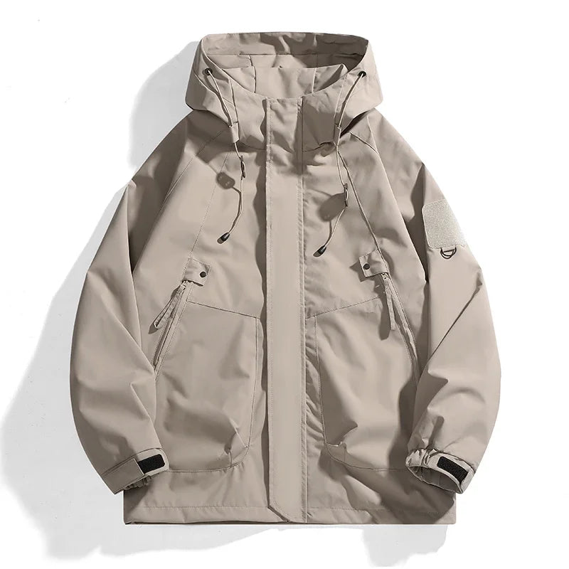 Unisex Waterproof Outdoor Windbreaker Jacket – Lightweight Hooded Coat for Hiking, Camping, Fishing & Daily Wear (Spring & Autumn)