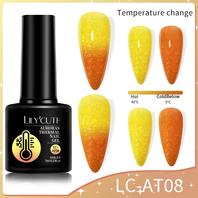 7ml Thermal Color-Changing Gel Nail Polish – Temperature Reactive Vernis with Matte & Bright Effect