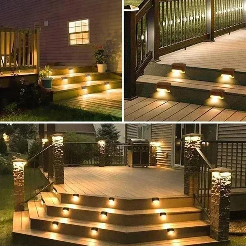 Solar LED Deck Lights – Waterproof Outdoor Step Lamps for Patio, Garden, and Stairs (1/4/8/12 pcs)