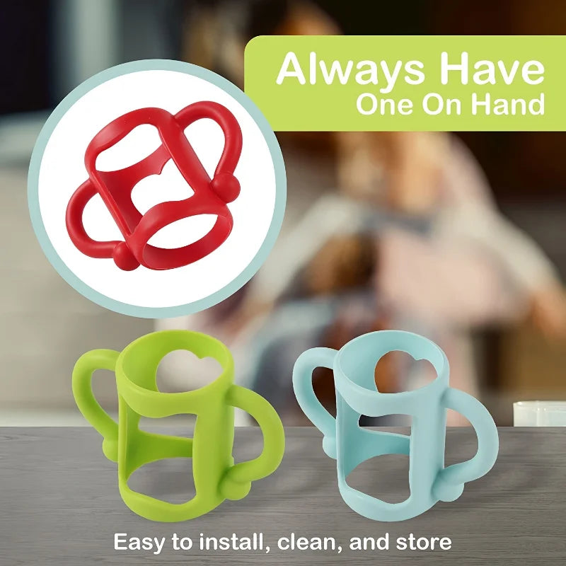 Universal Silicone Bottle Handle – Easy-Grip BPA-Free Handle for Narrow Baby Bottles