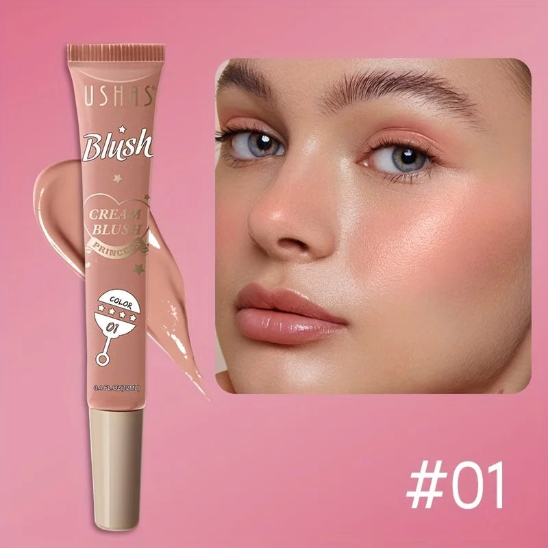 4-Color Long-Lasting Liquid Blush – Lightweight Waterproof Cream Stick for Facial Contouring